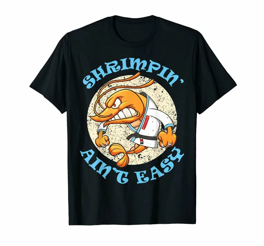 Бразильский Jiu-Jitsu Shrimpin' Ain'T Easy старый человек Barlo Al Madrigal черная футболка