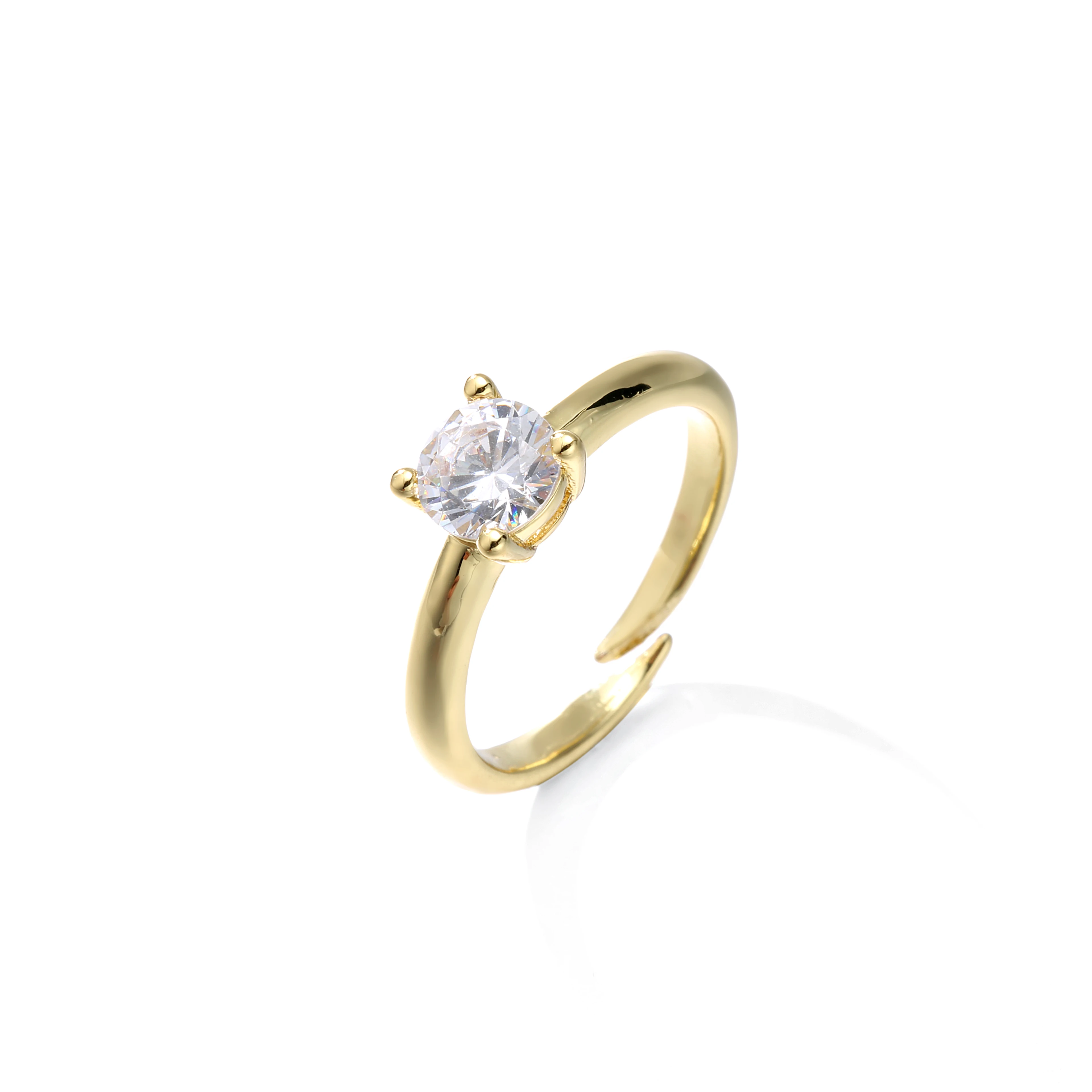 bague en Zircon pour femmes, bijoux en pierres rondes en forme de diamant, à la mode, pour mariage romantique