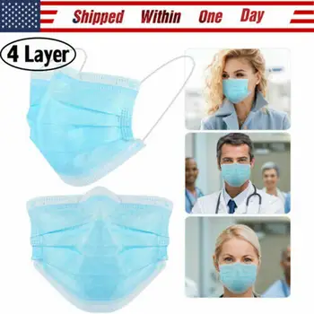 

50pcs -100pcs-200pcs Disposable Face Mask - 4 layers Disposable Face Mask Mouth Masks Anti Dust Proof Earloop