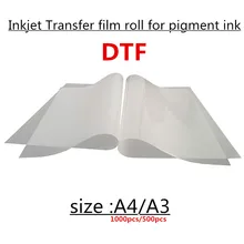 1000 шт., листы термотрансферной пленки A4 для печати DTF 1000 шт., листы термотрансферной пленки A4 для печати DTF