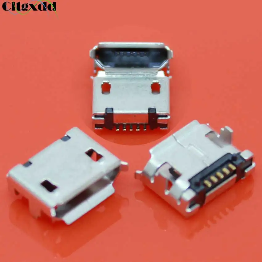 

Cltgxdd 5pin Micro USB Jack Connector For Lenovo A2107 A2207 ZTE Mobile Phone Tablets etc Charging Tail Plug 5P Short Pin