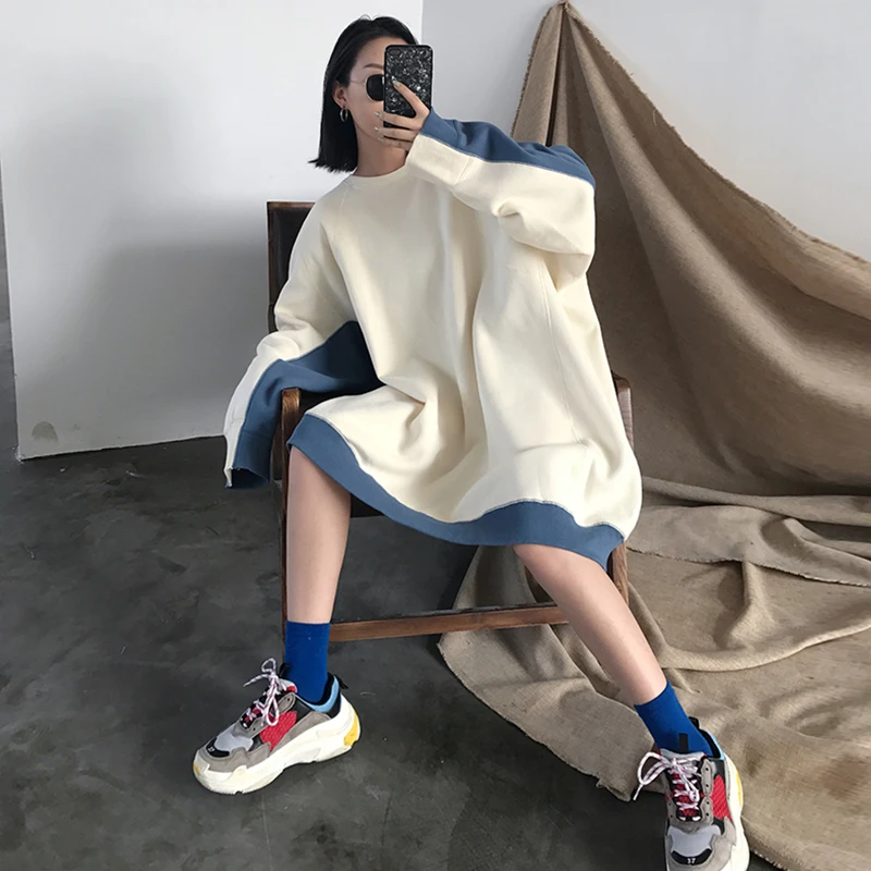 Новая Толстовка размера плюс Женская толстовка с длинным рукавом женский топ