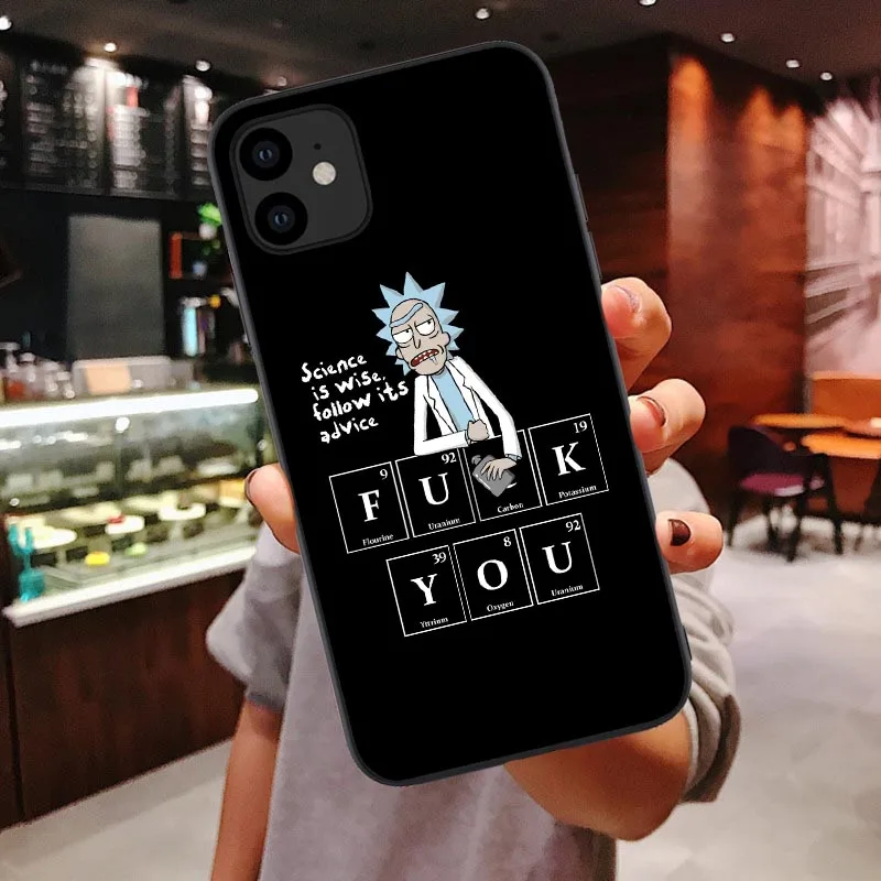 TPU Забавный чехол для телефона Rick And Morty из мягкого силикона и ТПУ с забавным мультипликационным комиксом Meme для iPhone 11 Pro Max 6 6S 7 8 Plus X XS MAX XR - Цвет: TPU
