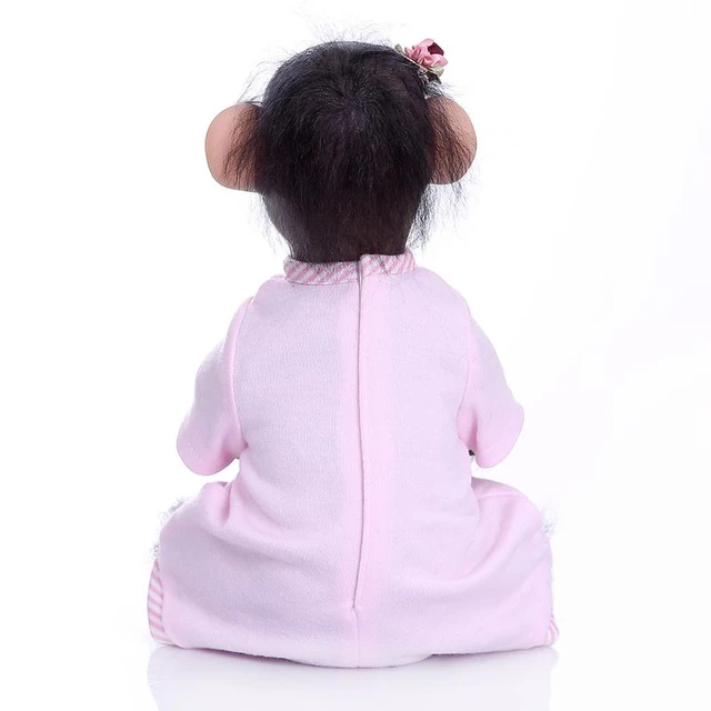 Compra online de NPK 14 Polegadas 47 cm Vinil Silicone Boneca Macaco Bebê  Realista Bebê Renascido