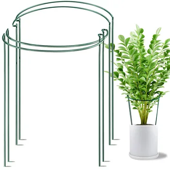 

10pcs Plant Growing Holder Rack Metal Bracket Ring Garden Plant Support Ring for Home Garden Horticultural Growing Holder #BL2