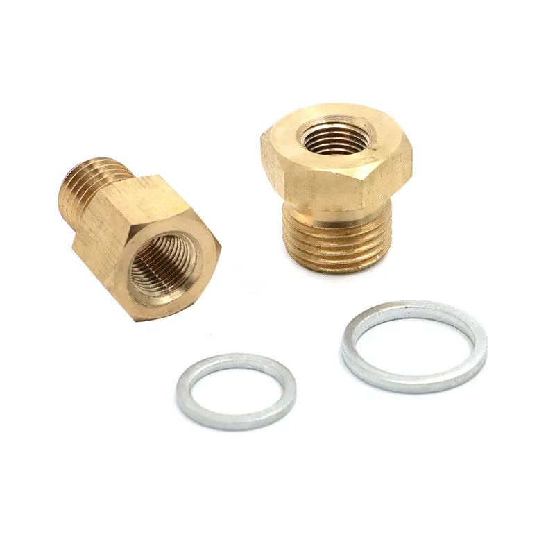 

2 piece Oil Pressure Coolant Temp Gauge Fitting Adapters Swap M12 M16 for Chevrolet LS LS1 Camaro Silverado 1500 Engine