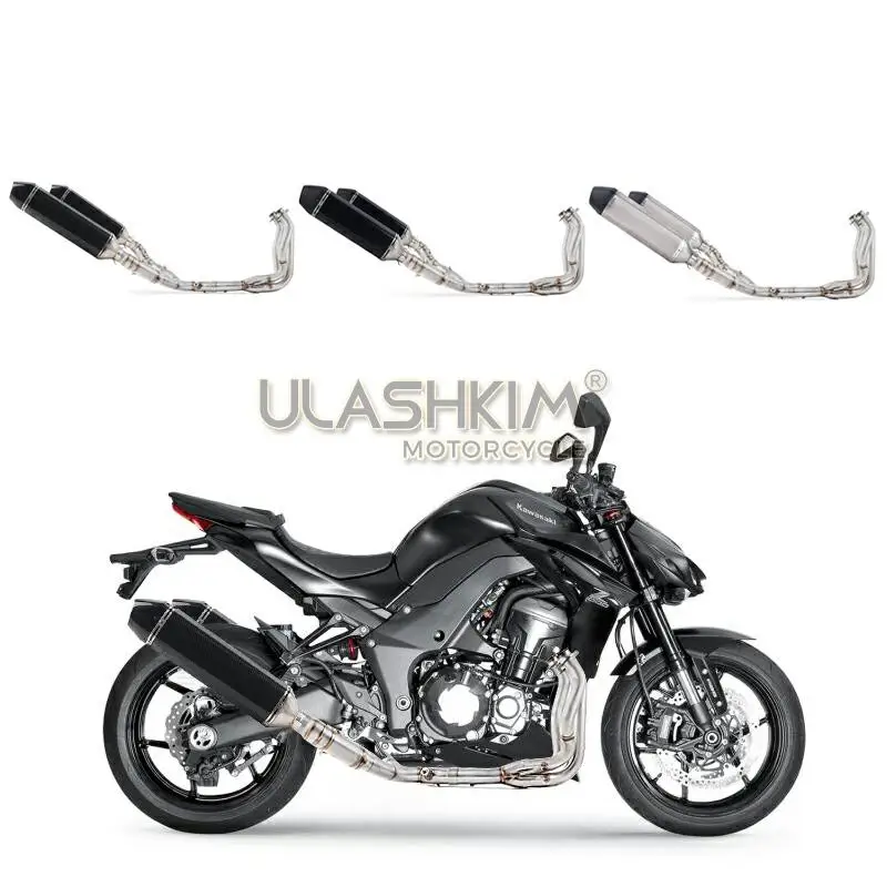 Полная выхлопная система мотоцикла без шнуровки для kawasaki Z1000 Z1000R Z1000J Ninja1000 2010- Модифицированная средняя Соединительная труба