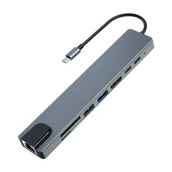 

Expansion Dock, Lightweight and Portable Type-C 8-In-1 Expansion Dock with Hdmi, Pd and Other Interfaces