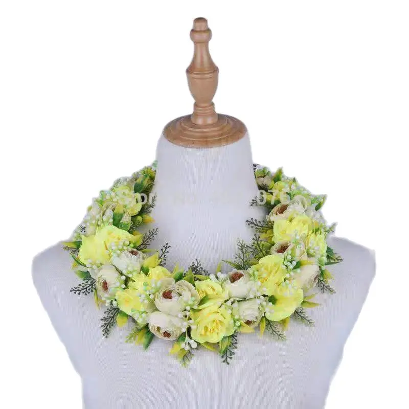 

Бесплатная доставка, HL00020A 20 шт./лот 64 см, искусственная Шелковая Роза, короткие тропические цветы, Женские аксессуары для ношения, Гавайское Ожерелье