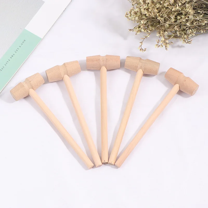 1/5/10Pcs Carving Tool Wooden Hammer Mallet Leather Craft Jewelry Making Hammer Tool 3