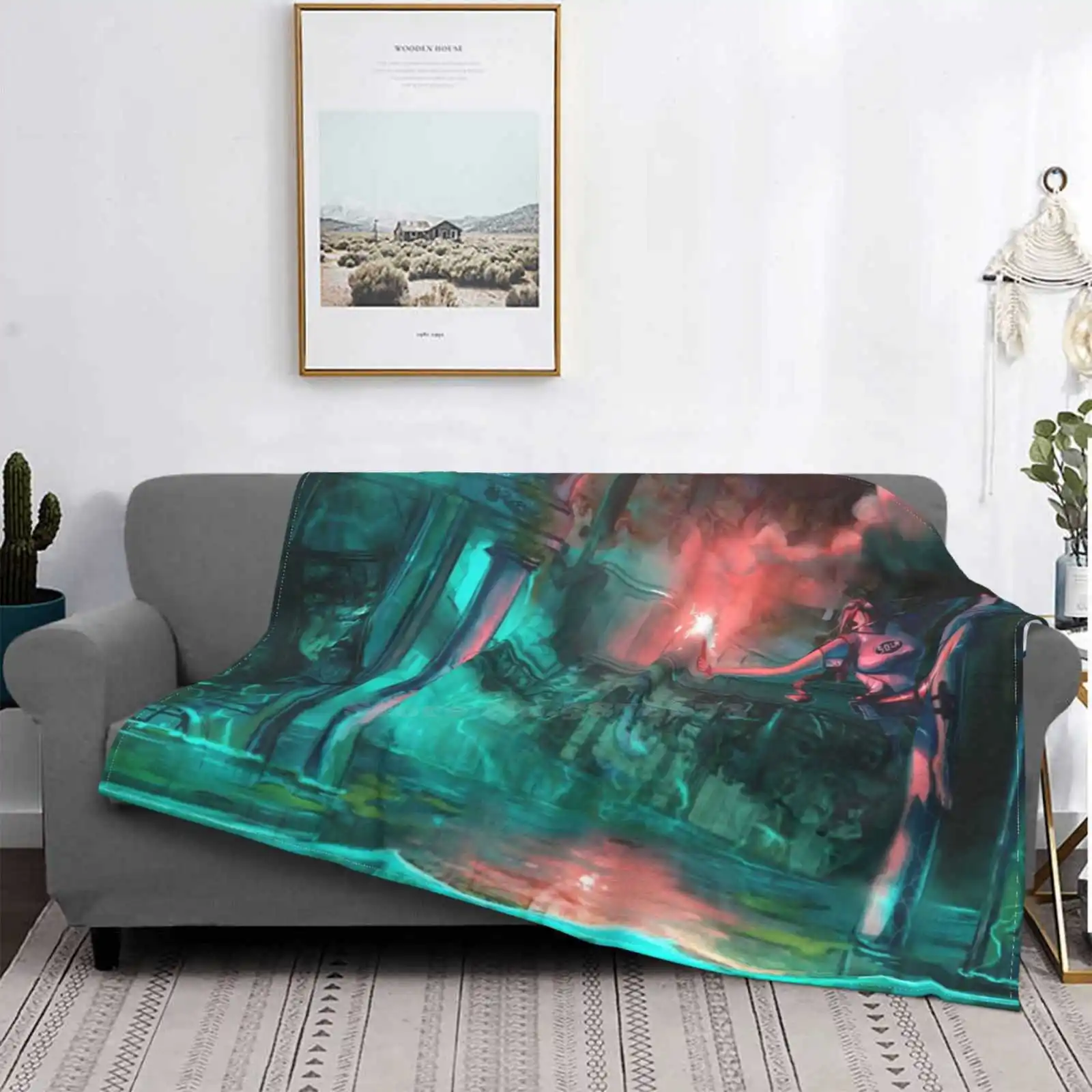 Wreck Of The Maria Doria Tomb Raider 2 480R | Art By Eliott Cha'Coco Shaggy Throw Soft Blanket Sofa / Bed / Travel Love Gi