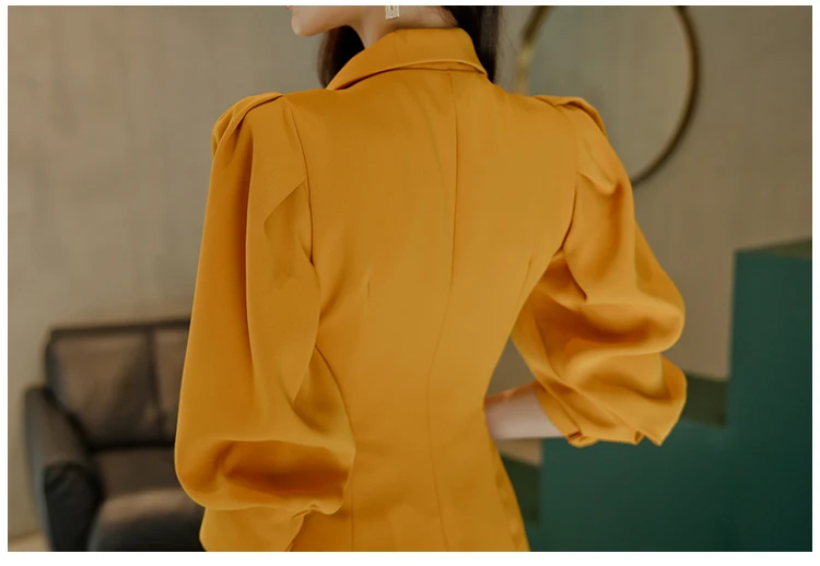 Элегантное женское платье-Блейзер, сексуальное офисное женское платье с длинным рукавом, женская мода, дизайн