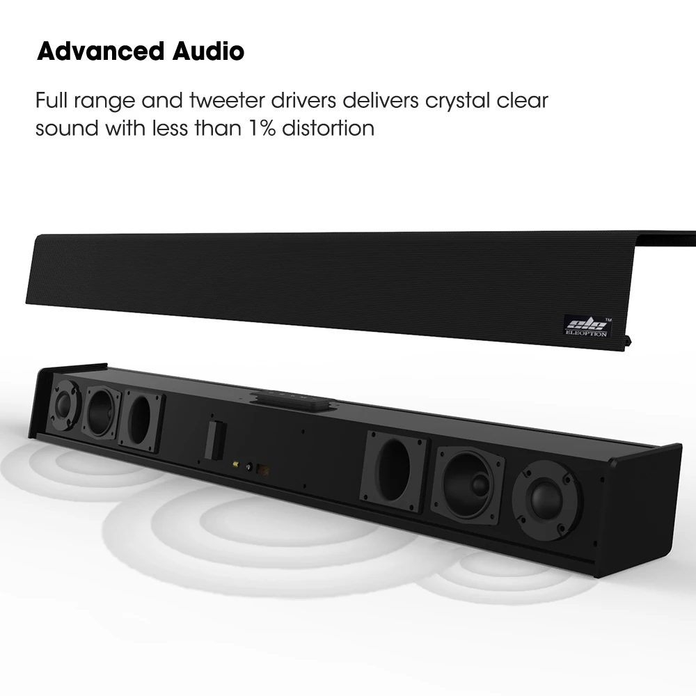 100W TV SoundBar 2.1 Bluetooth Speaker 5.0 Home