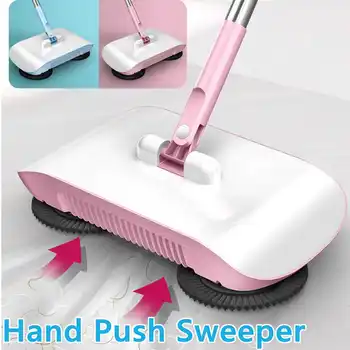 

2-in-1 Spray Mop Broom Set Mop Wooden Floor Flat Mops Home Cleaning Tool Household with Reusable Microfiber Pads Lazy Mop