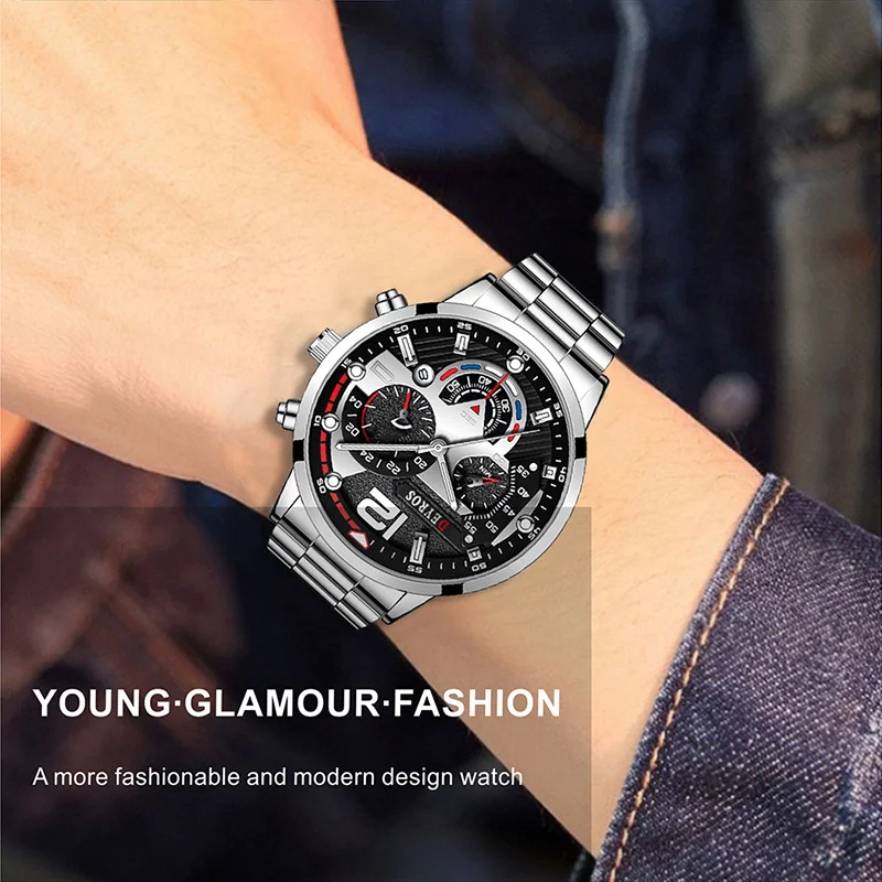 Luxury Mens Watches Male Gold Bracelet Stainless Steel Quartz Calendar Watch For Men Business Luminous Clock relogio masculino 6