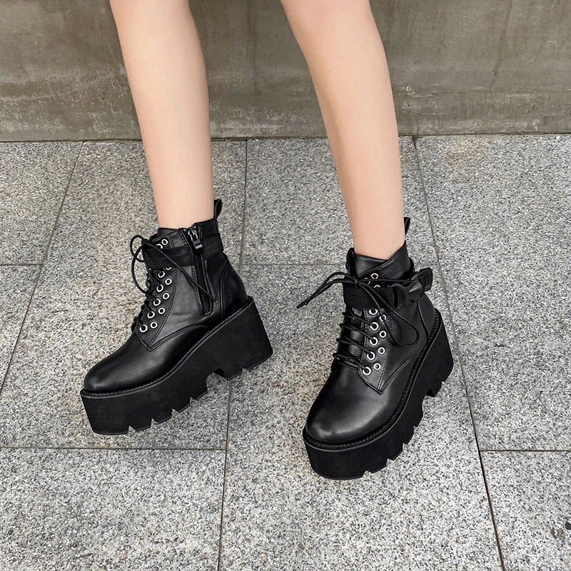 Demonia-botas militares para Mujer, botines con plataforma y tacón grueso, estilo LJB218-1 - AliExpress