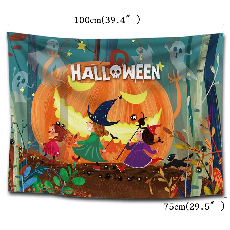 2-style-1pcs 75*100 см декор для Хэллоуина, вечеринки настенный гобелен украшения Хэллоуин вечерние эксклюзивный настенный гобелен всеми любимый персонаж - Цвет: 2-style-1pcs