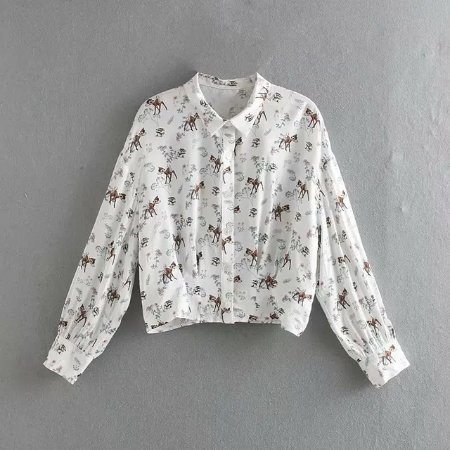 2019 new women sweet printing casual smock Blouse shirts women long sleeve buttons blusas chic pleats femininas LS4283 - AliExpress Women's Clothing