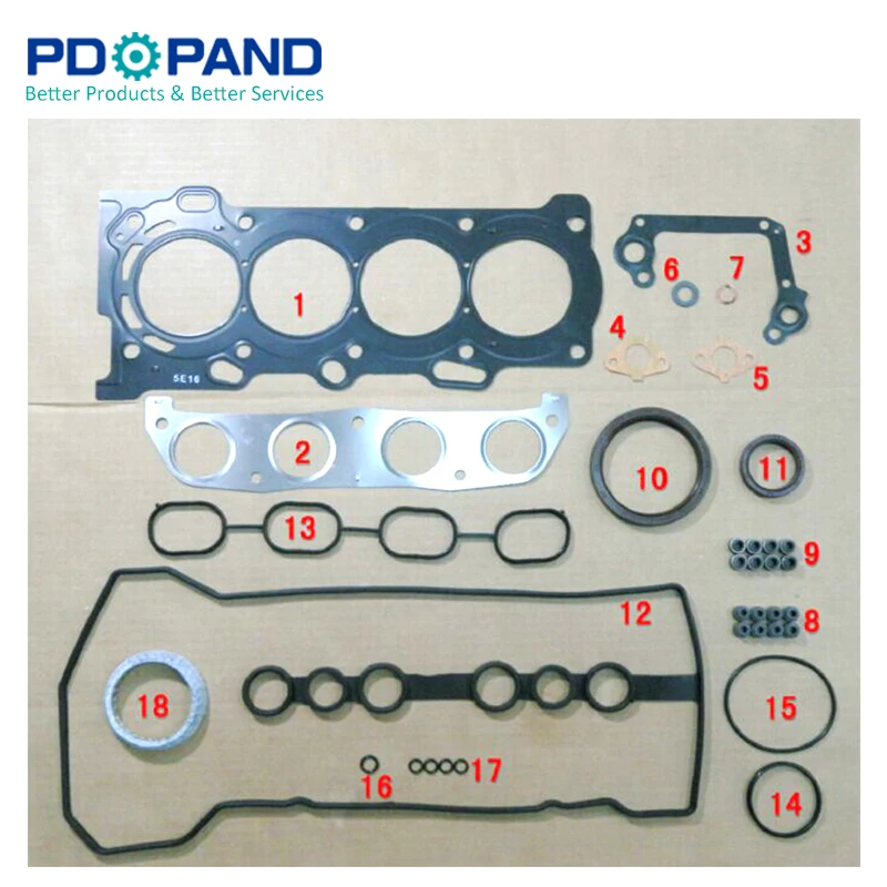 

1ZZ-FE 3ZZ-FE 4ZZ-FE Engine Overhaul Rebuilding Gasket Kit For Toyota RUNX AURIS VOLTZ ZZE13 ALTIS E15 1.4L 1.6L 1.8L