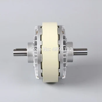 

1.2kg 12N.m Dual-axis Magnetic Powder Clutch 24V Tension Controller Electromagnetic Powder Inflatable Shaft