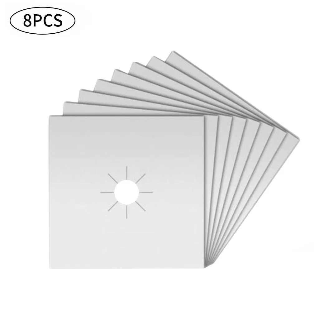 New Kitchen Gas Range Protector 8pcs Stove Top Protective Film Gas Stove Top Protective Film