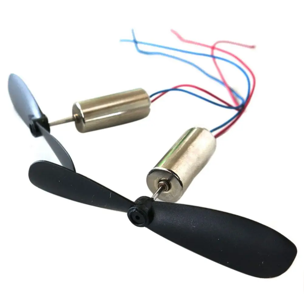

2pcs DC 3.7V 40000RPM Micro DIY Helicopter Coreless DC Motor With 4pcs Propeller for Micro 4 Axis Aircraft Quadcopter Drone