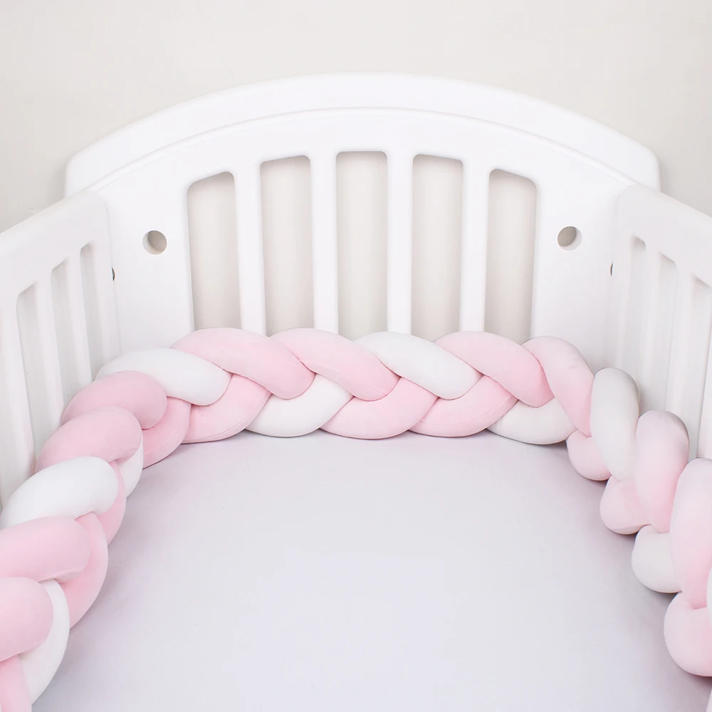 Paraurti per lettino Cuscino per culla per neonato Cuscino per nodo intrecciato Paraurti per culla Protezione per paraurti Decorazioni per la camera Tresse Tour De Lit Bebe 3M - immagine 4