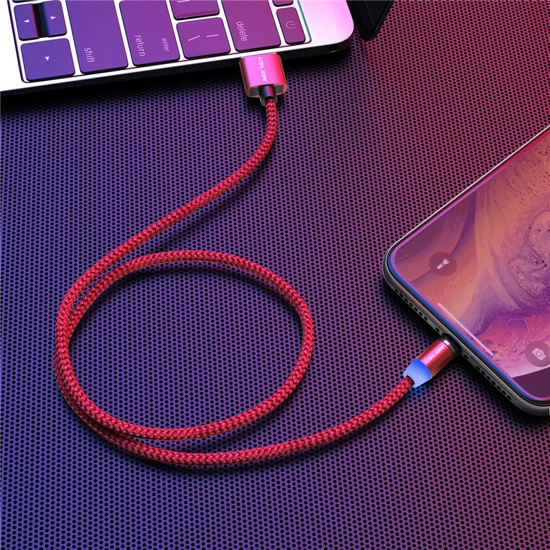 USLION Magnetic Micro USB Cable Fast Charging USB Type C Cable Magnet Charger Data Charge Cable Cord For Iphone 7 Samsung Xiaomi