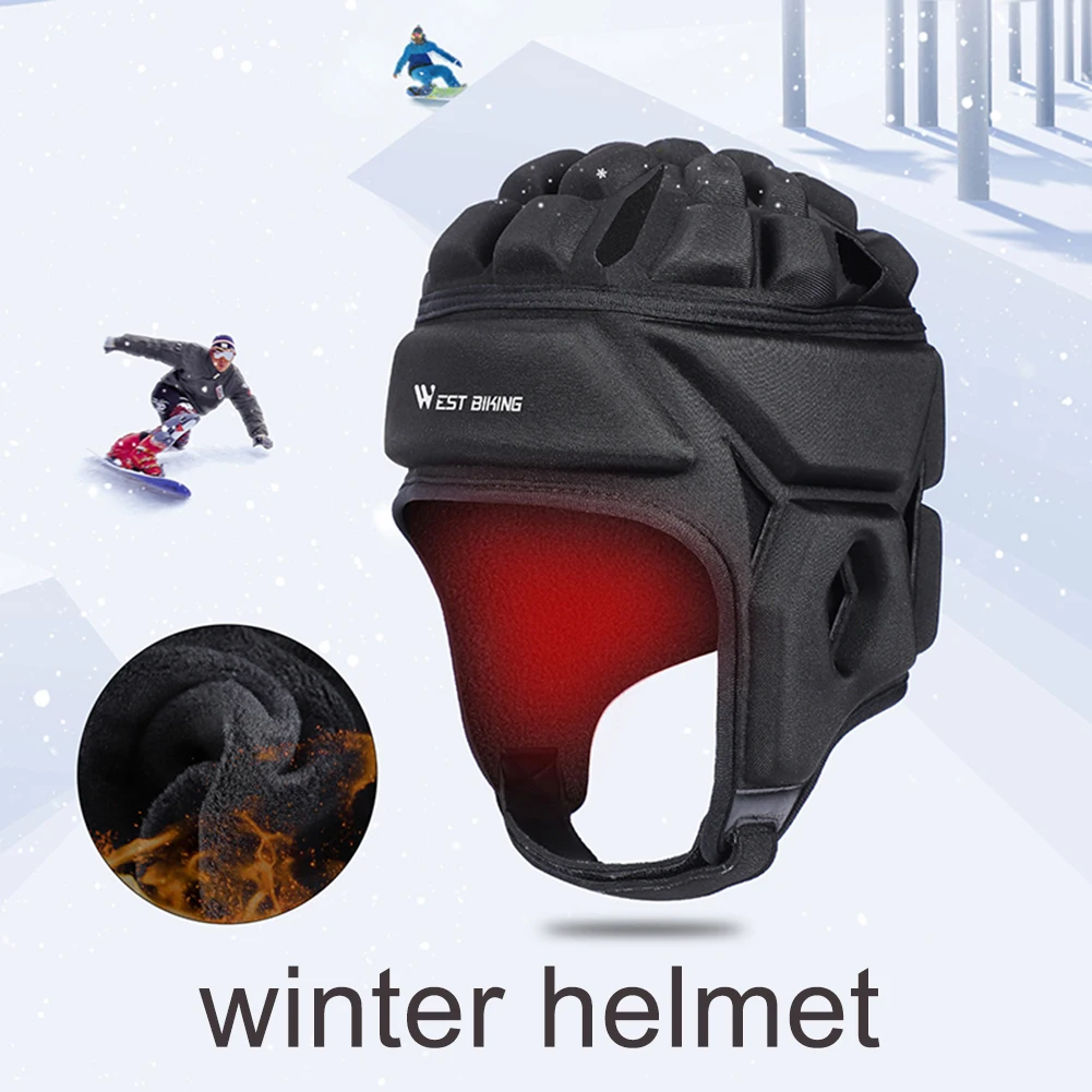 

Winter Unisex Plush Helmet Snowboarding Skiing Cycling Windproof Warm Headguard Universal Thicken Soft Protective Headgear