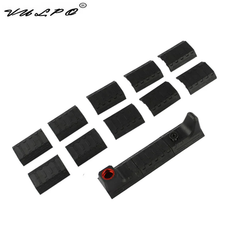 Complet Set BK VULPO Тактический Handguard панель M-LOCK Handguard Rail Крышка для M-LOK слот-система Handguard Rail - Цвет: Complet Set BK
