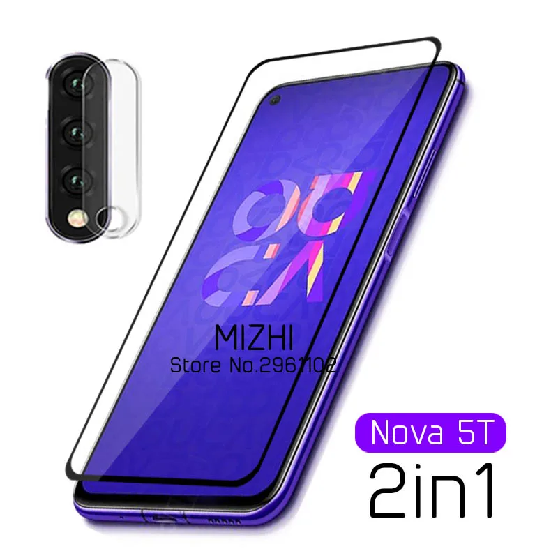 Стекло для объектива камеры 2в1 huawei nova 5 t закаленное стекло nova5t защитное