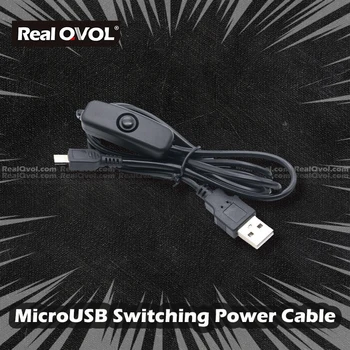 

RealQvol NanoPi Raspberry Pi USB Power Only Cable With Switch - A/MicroB Also Work with Anything That Has A MicroUSB Port