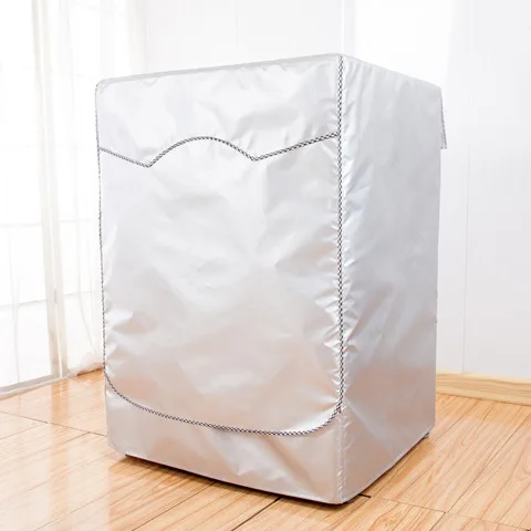 Fully Automatic Roller Washer Sunscreen Washing Machine Waterproof Cover Dryer Polyester Silver Dustproof Washing Machine Cover Style A
