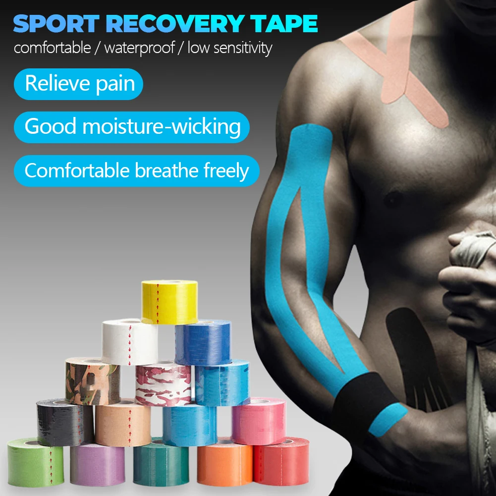 Athletic Tape Sport Recovery Knee Muscle Protector Strapping Gym Fitness Tennis 