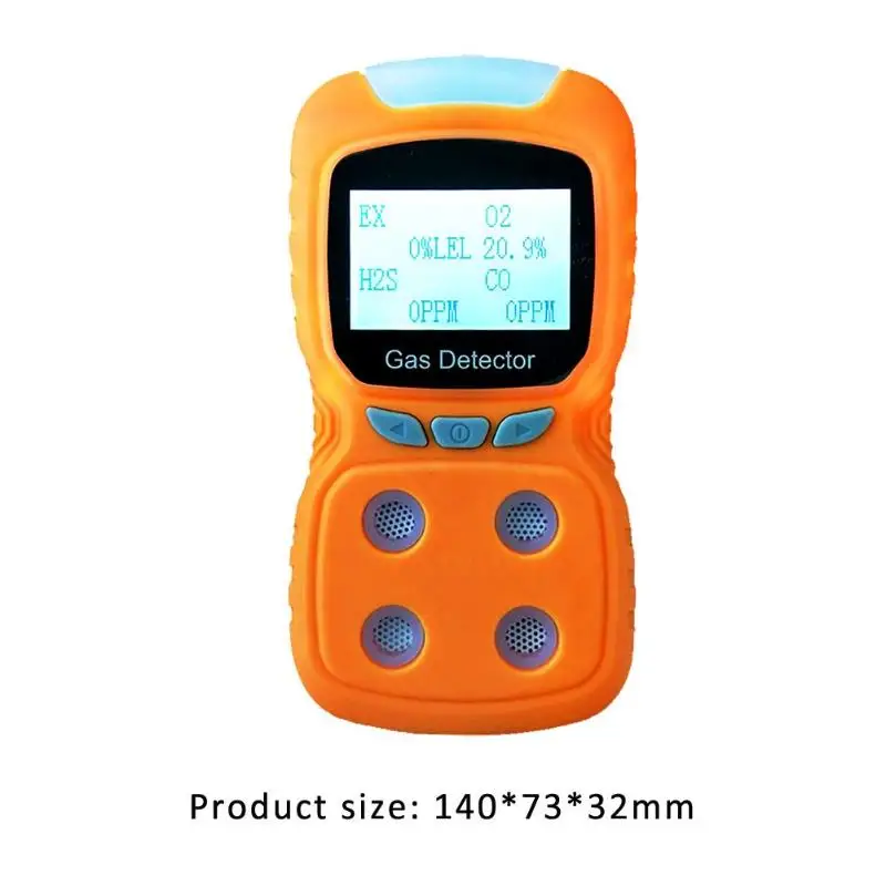 Детектор газа Перезаряжаемый USB 4 в 1 lcd EX/O2/H2S/CO токсичный легковоспламеняющийся вредный детектор концентрации газа анализатор метр