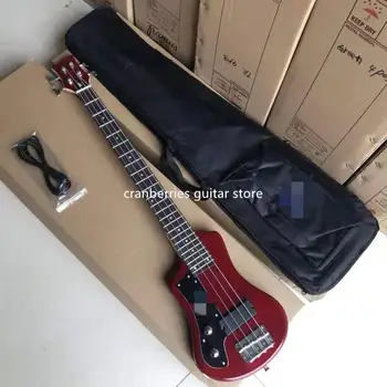 

TOP QUALITY,mini lefthand bass guitar,2 colors to select,horfner model,4 strings electric guitar,black softbag,free shipping