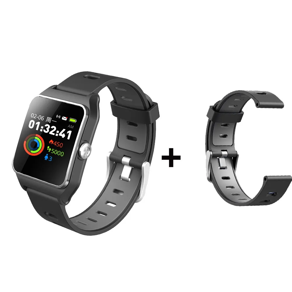 Black add black. BR3 gps мультиспорт Smart Сердечного ритма Фитнес браслет IP68 Водонепроницаемый Цвет Экран трекер часы - Цвет: Black add black.