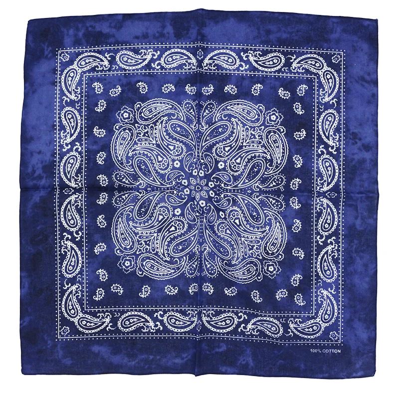 Retro Old Color Blue Black Coffee Cotton Paisley Bandanas Men Tie Dye HeadScarves Women Hiphop Headband Riding Masks Headwear mens scarf for summer