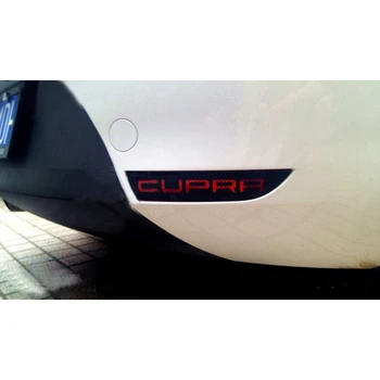 

the carbon fiber car stickers of car fog lamps for 2pcs/lot seat leon cupra FR FR+ car stickers and decals