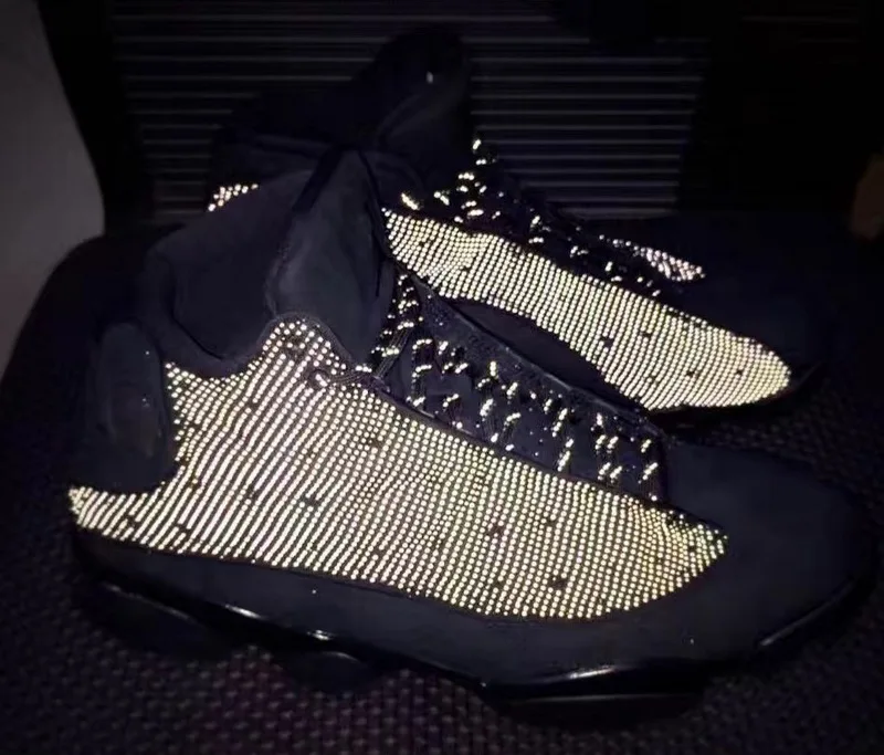 Обувь с высоким берцем новые оригинальные Jordan 13 Ретро Для мужчин обувь Баскетбол спортивная обувь с изображением черного кота, светоотражающая лента 3M солнцезащитные очки "кошачий глаз", IA1127-108