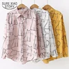 Autumn 2022 Vintage Fashion Women Long Sleeve Shirts Cute Cat Print Shirt Female Loose Casual Blosues Girl Ladies Tops 6828 50 ► Photo 2/6