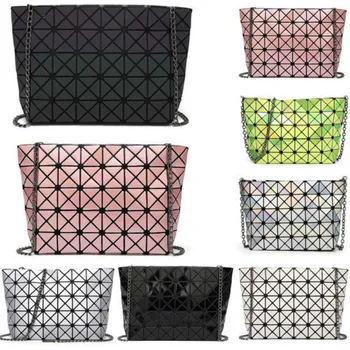 

2020 Fashion Women Selling Geometric Rhombus Lattice Laser Pouch Bags Ladies Handbag Purse Shoulder Bags Travel Organizer Case