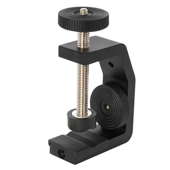 

1/4" Screw Universal Holder Adjustable Desktop Tripod Clamp Window Camera Flash Bracket Clip Adapter Mount Aluminum Alloy Part