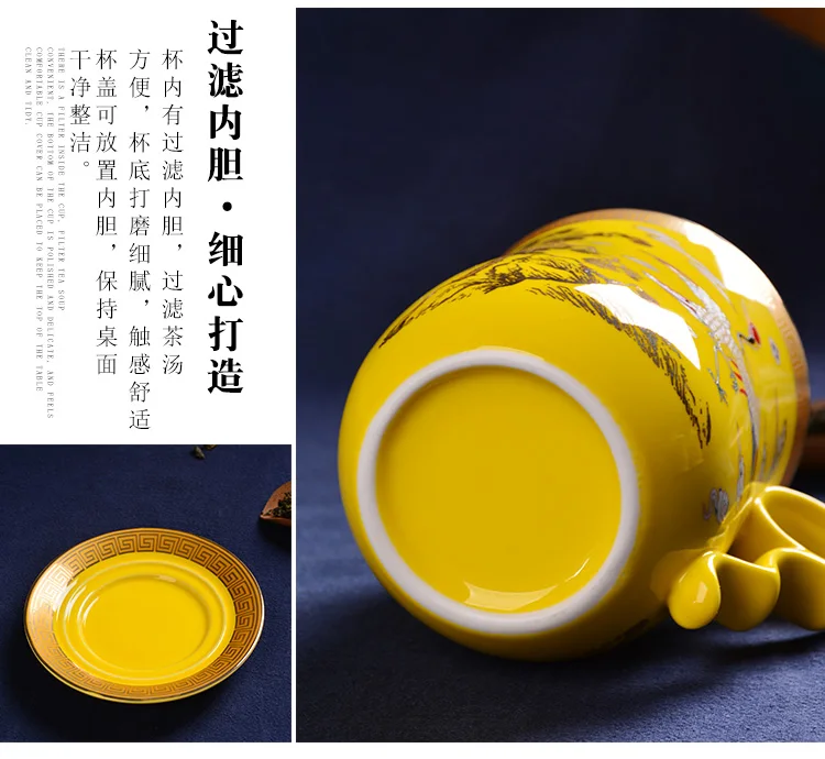 Ретро Китайский Синий и белый фарфоровый чайный набор с блюдцем крышкой заварка 350 мл керамическая чашка с чайным фильтром