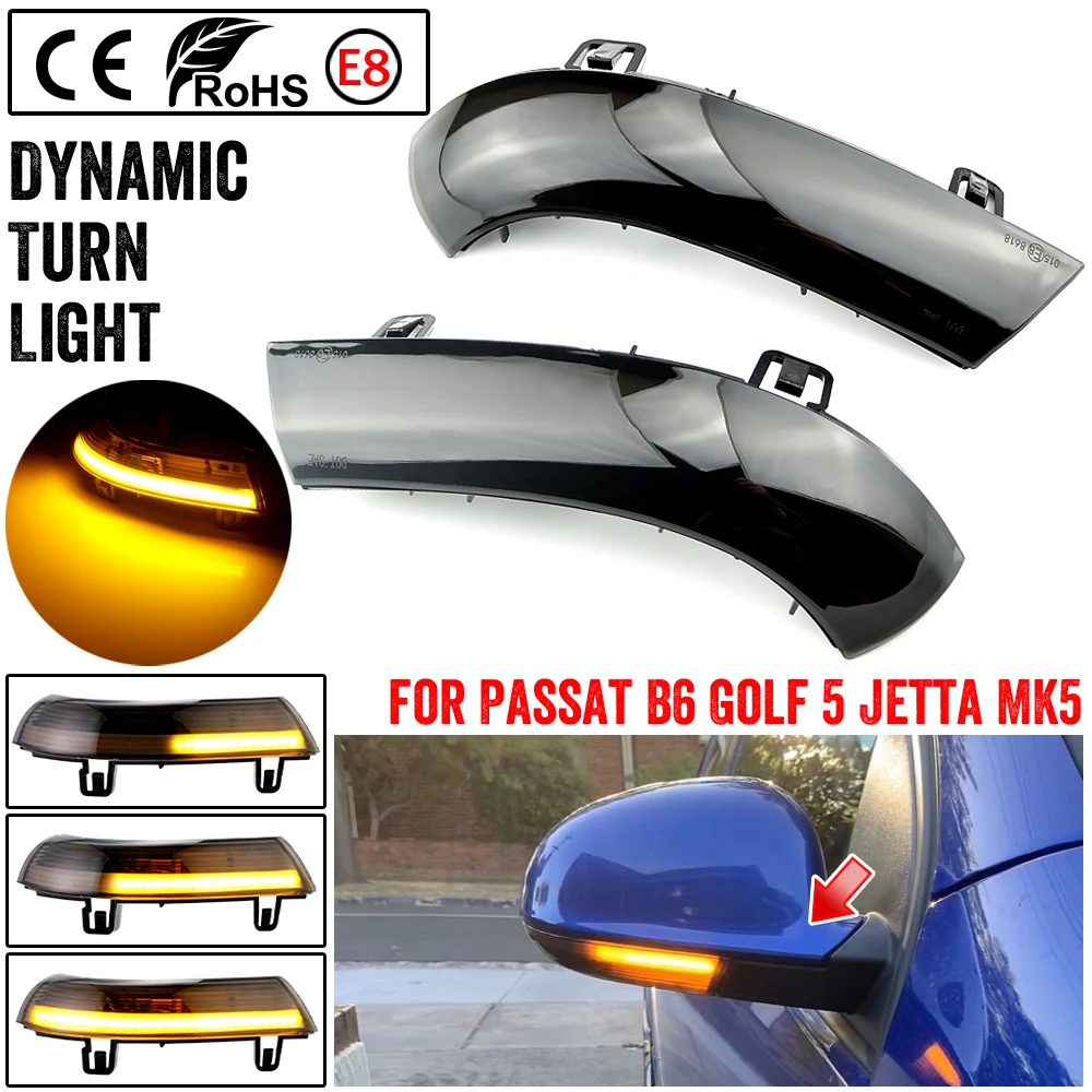 For VW GOLF 5 GTI Jetta MK5 Passat B5.5 B6 Sharan LED Dynamic Turn Signal Light Flasher Flowing Water Blinker Flashing | Автомобили и