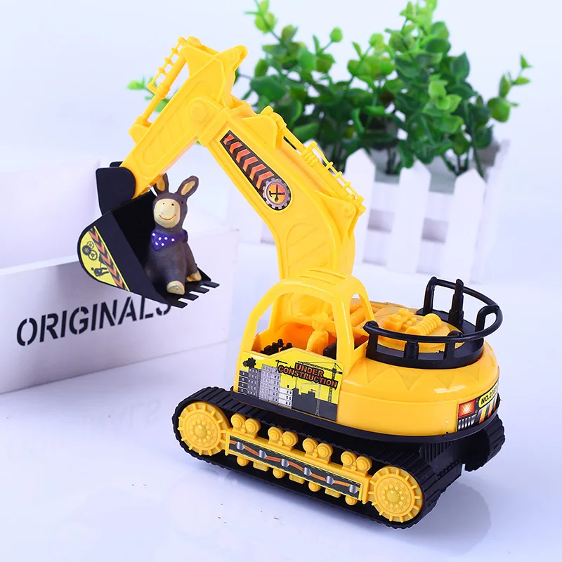 

Engineering Vehicle CHILDREN'S Toy Excavator Inertia Creative Large Size Excavator Boy 10 Yuan Fun Stall