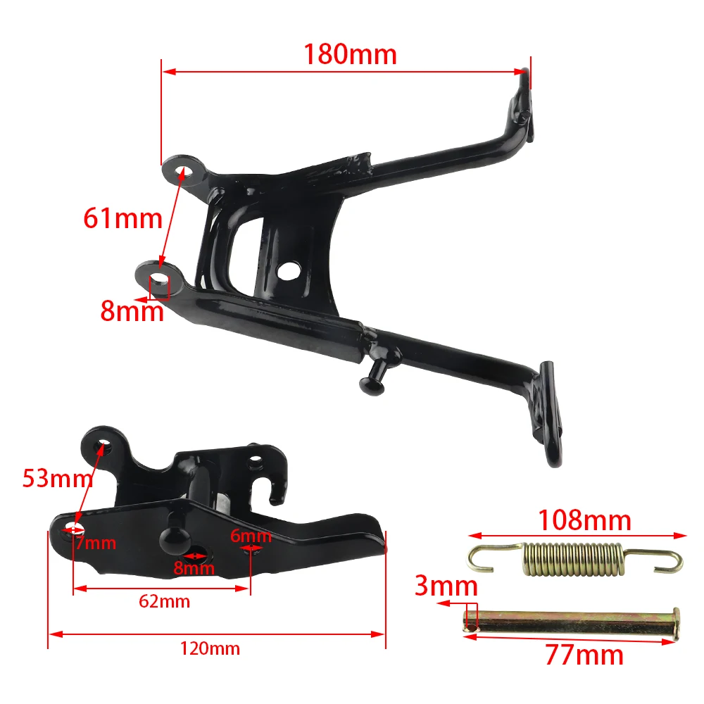 Motorcycle Kickstand Metal Kick Stand Foot Support For PW50 Motorcycle 