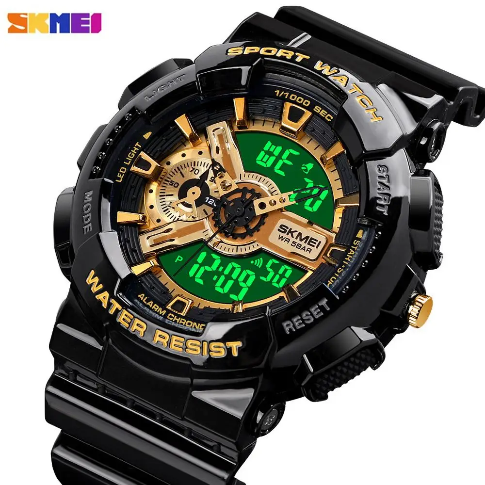 

2020 SKMEI Japan Movement Quartz Digital Male Wristwatches Calendar Chrono LED Display Men Sports Watches relogio masculino 1688