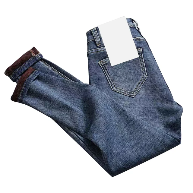 Mulheres de cintura alta calças jeans térmicas velo forrado denim calças  elásticas calças magras din889|Jeans| - AliExpress