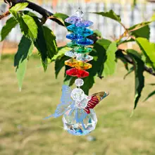 H& D Ручной Работы Хрустальный шар Призма Suncatcher Свадебные сувениры коллекция Радуга производитель бабочка висячие украшения для домашнего окна